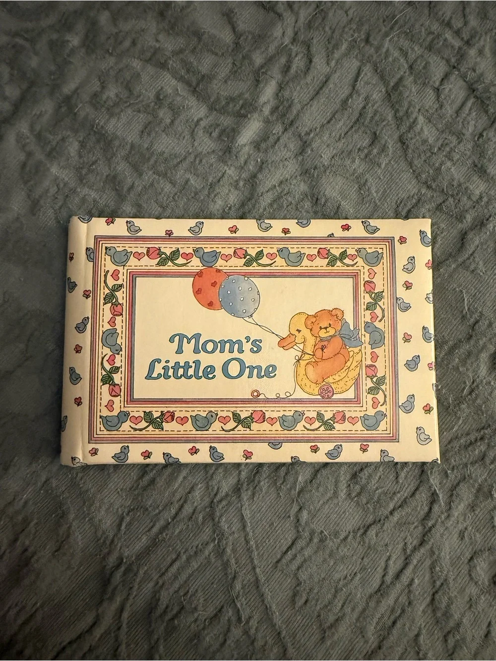 Mom's Little One Baby Memory Book - Cream with Blue and Pink Accents